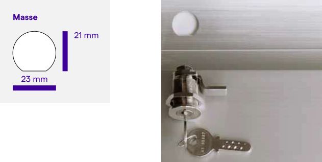 Briefkasten Huber Zylinderausschnitt